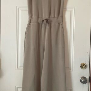 SPANX Wide Leg Jumpsuit in Taupe